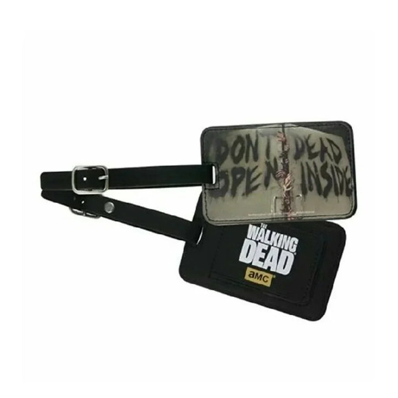 The Walking Dead Dont Open Dead Inside Luggage Tag - Picture 1 of 3
